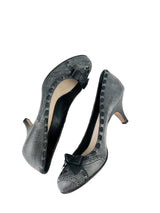 Prada Slate Grey Leather Pumps
