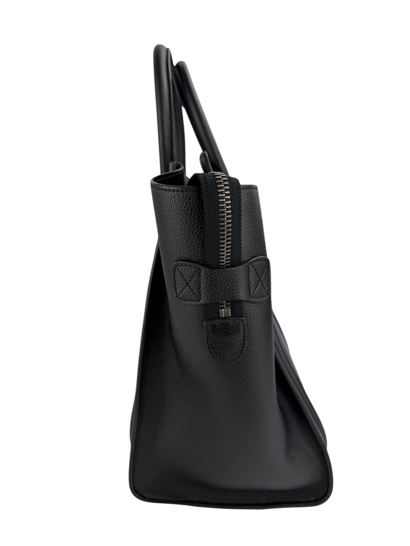 Celine Black Leather Mini Luggage Tote