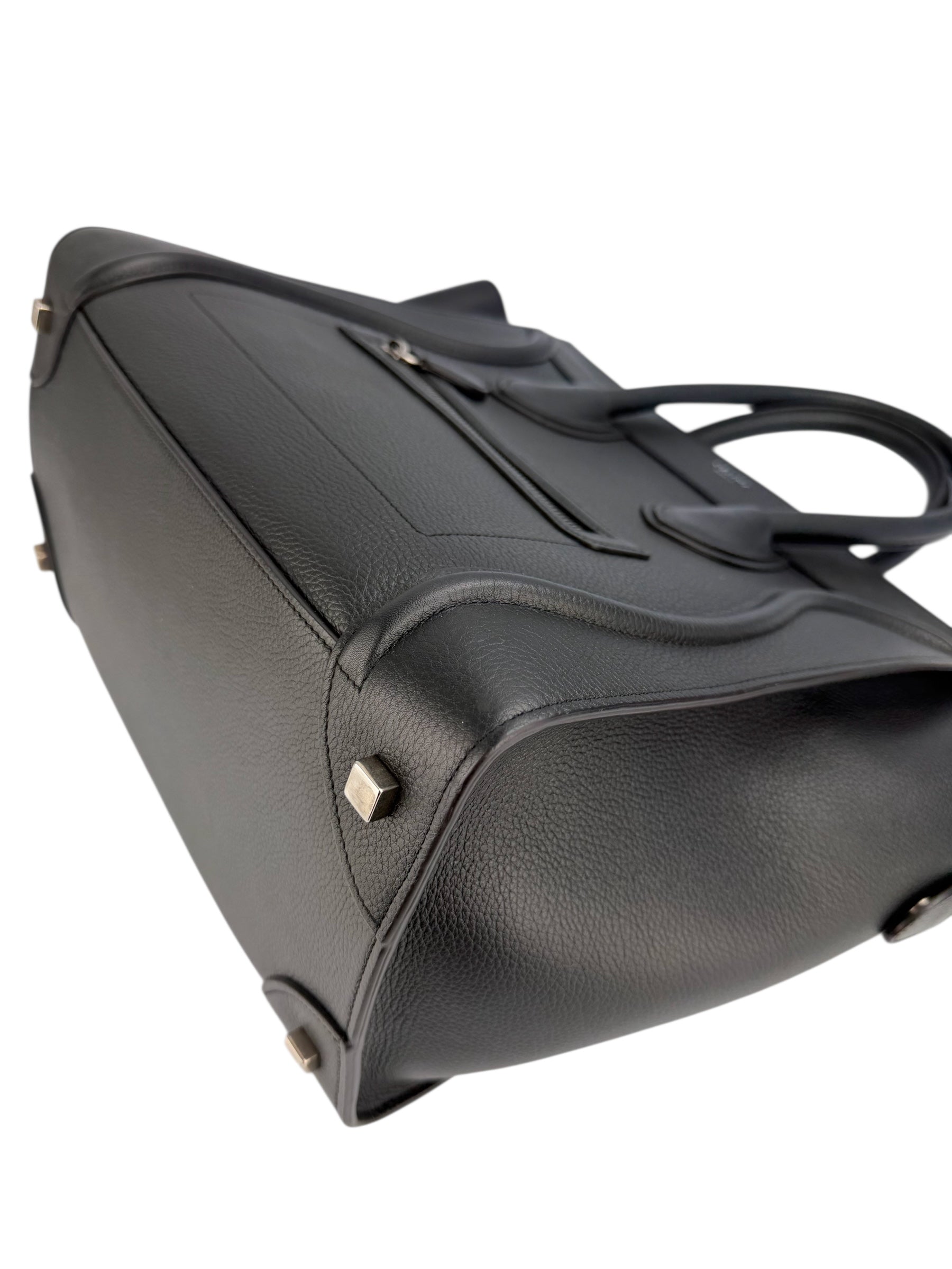 Celine Black Leather Mini Luggage Tote