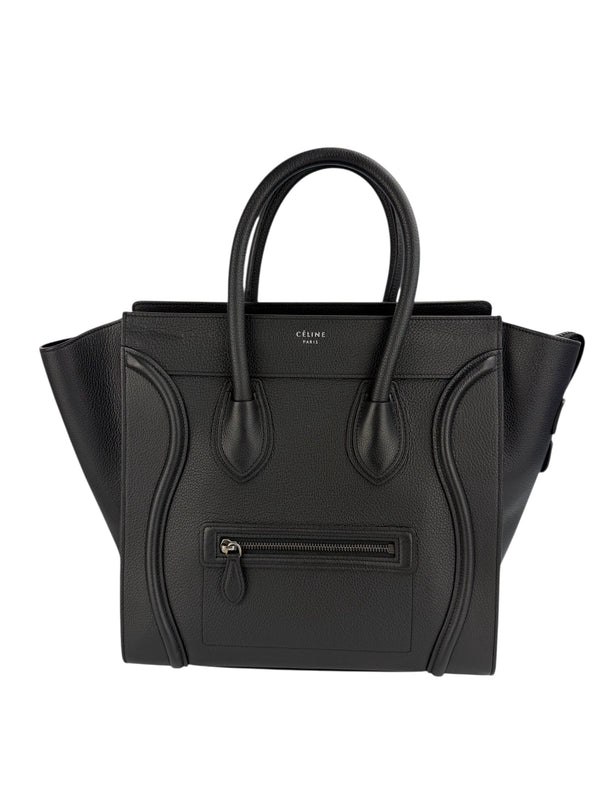 Celine Black Leather Mini Luggage Tote