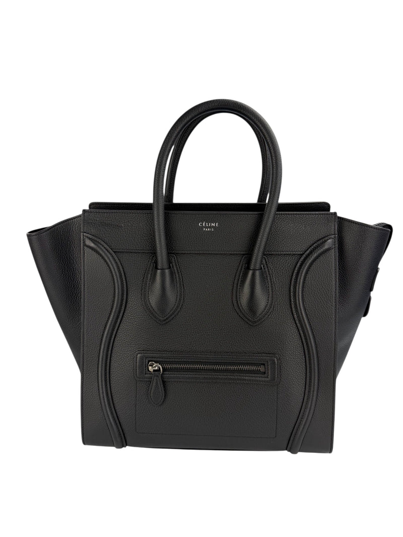 Celine Black Leather Mini Luggage Tote