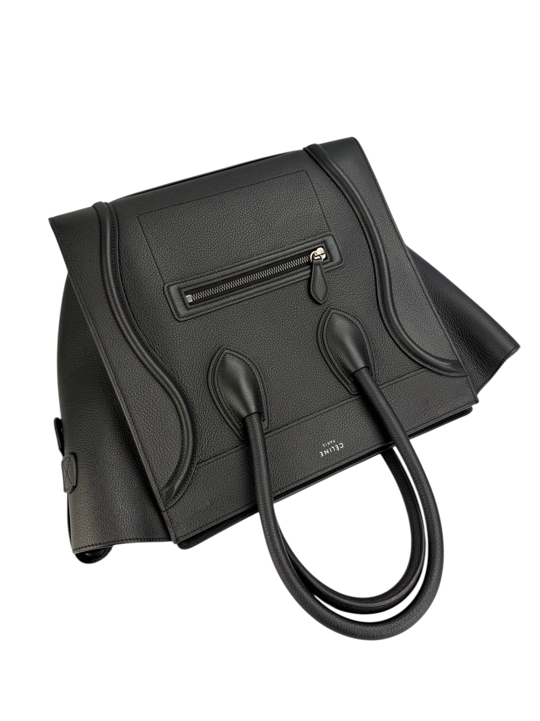 Celine Black Leather Mini Luggage Tote