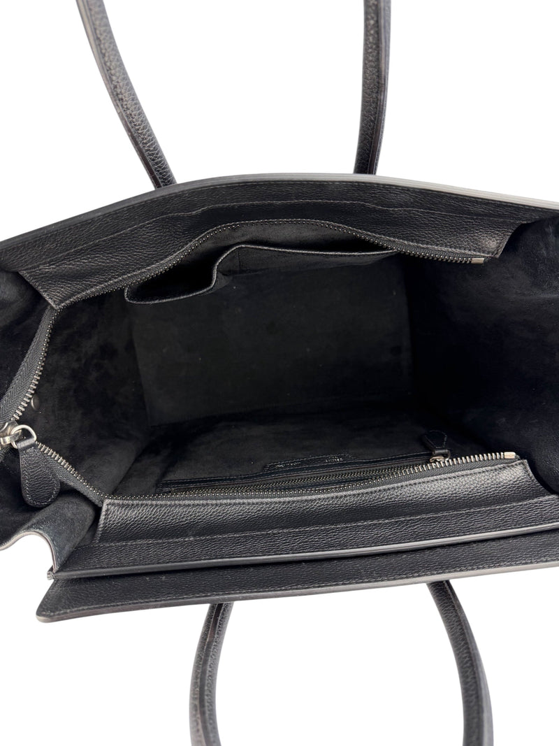 Celine Black Leather Mini Luggage Tote
