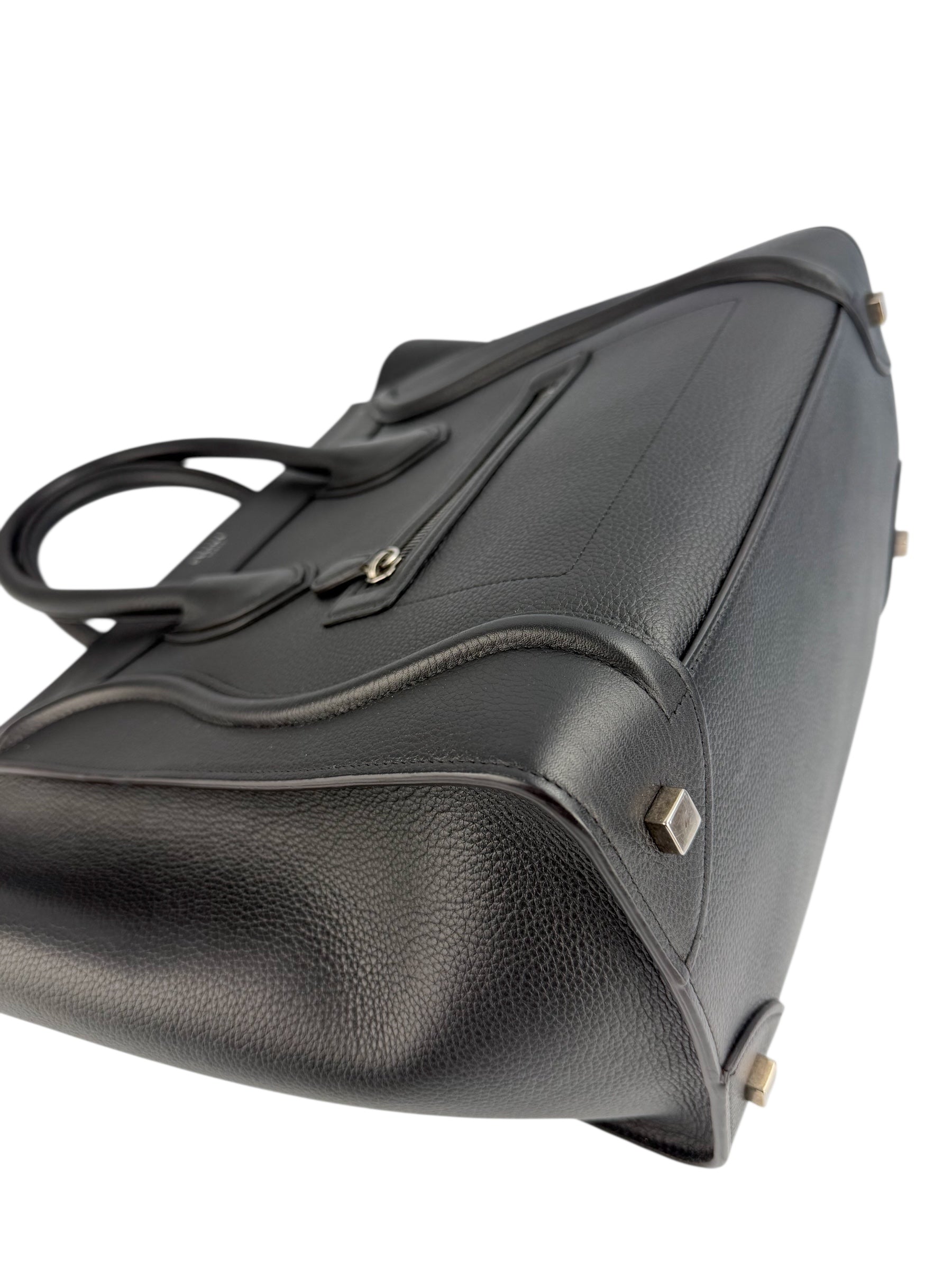 Celine Black Leather Mini Luggage Tote