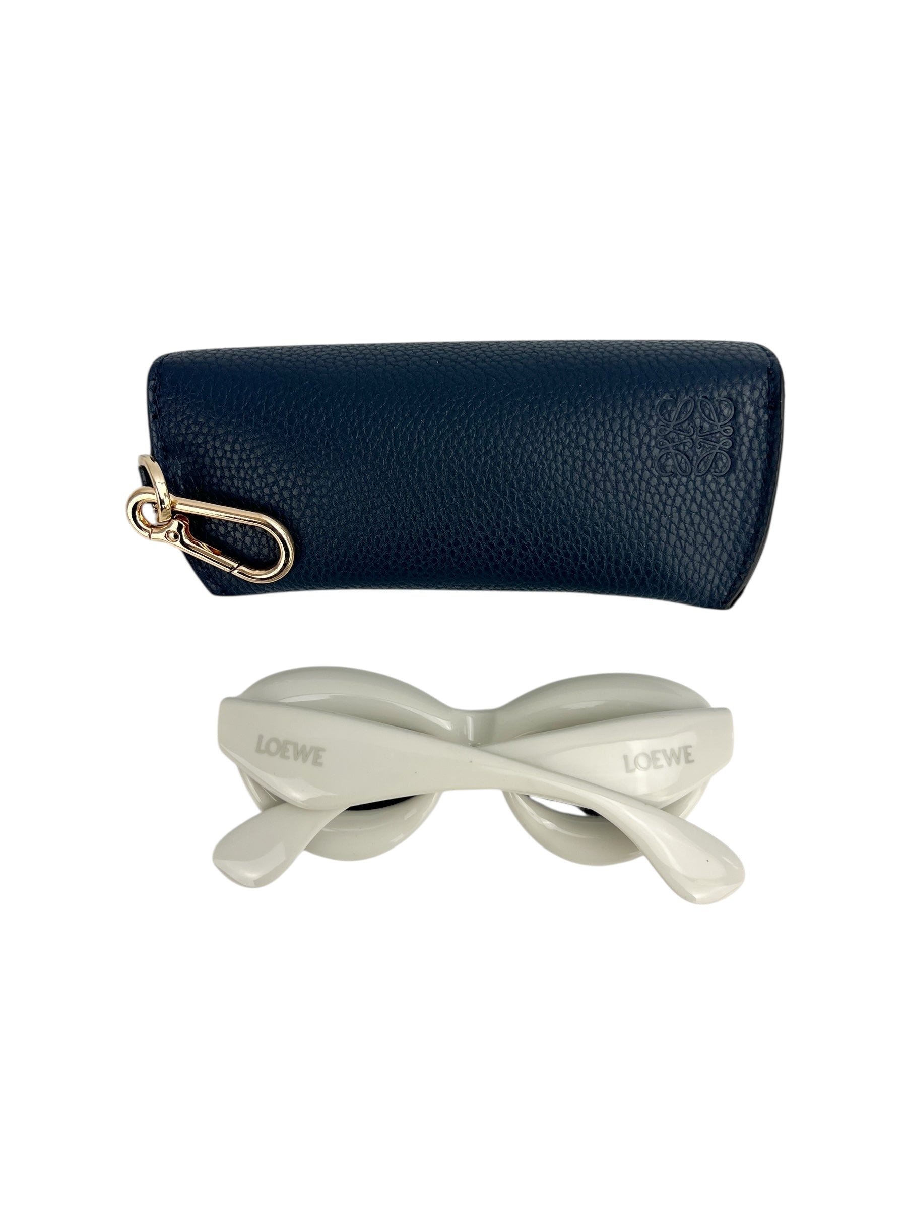 Loewe White Thick Frame Sunglasses
