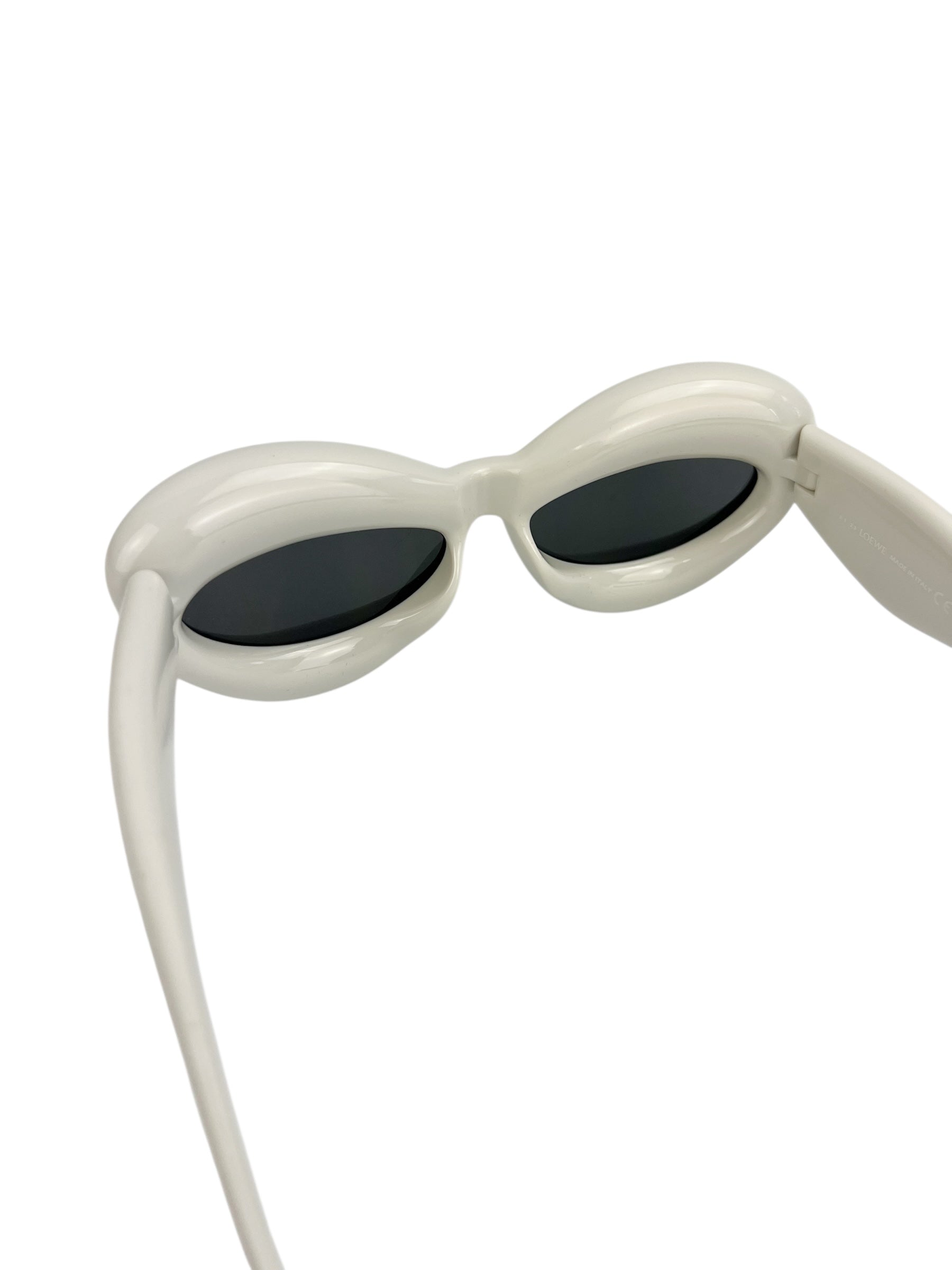 Loewe White Thick Frame Sunglasses