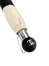 Chanel Cream & Black Umbrella (W/ Box)