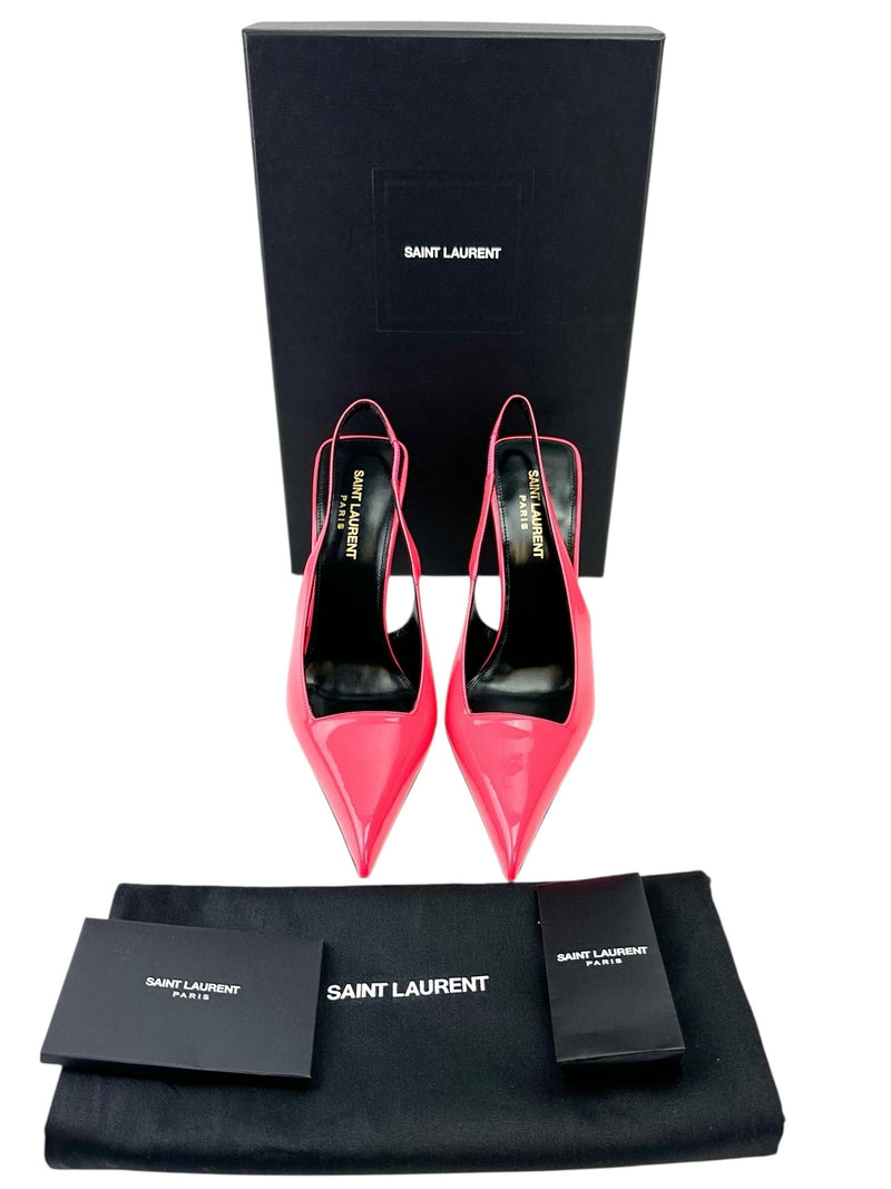 Saint Laurent Hot Pink Kiss 105 Pumps