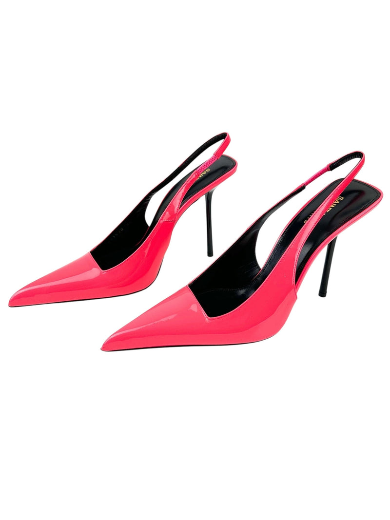 Saint Laurent Hot Pink Kiss 105 Pumps