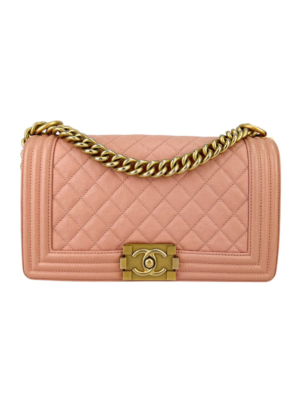 Chanel Dusty Blush Old Medium Caviar Boy Bag