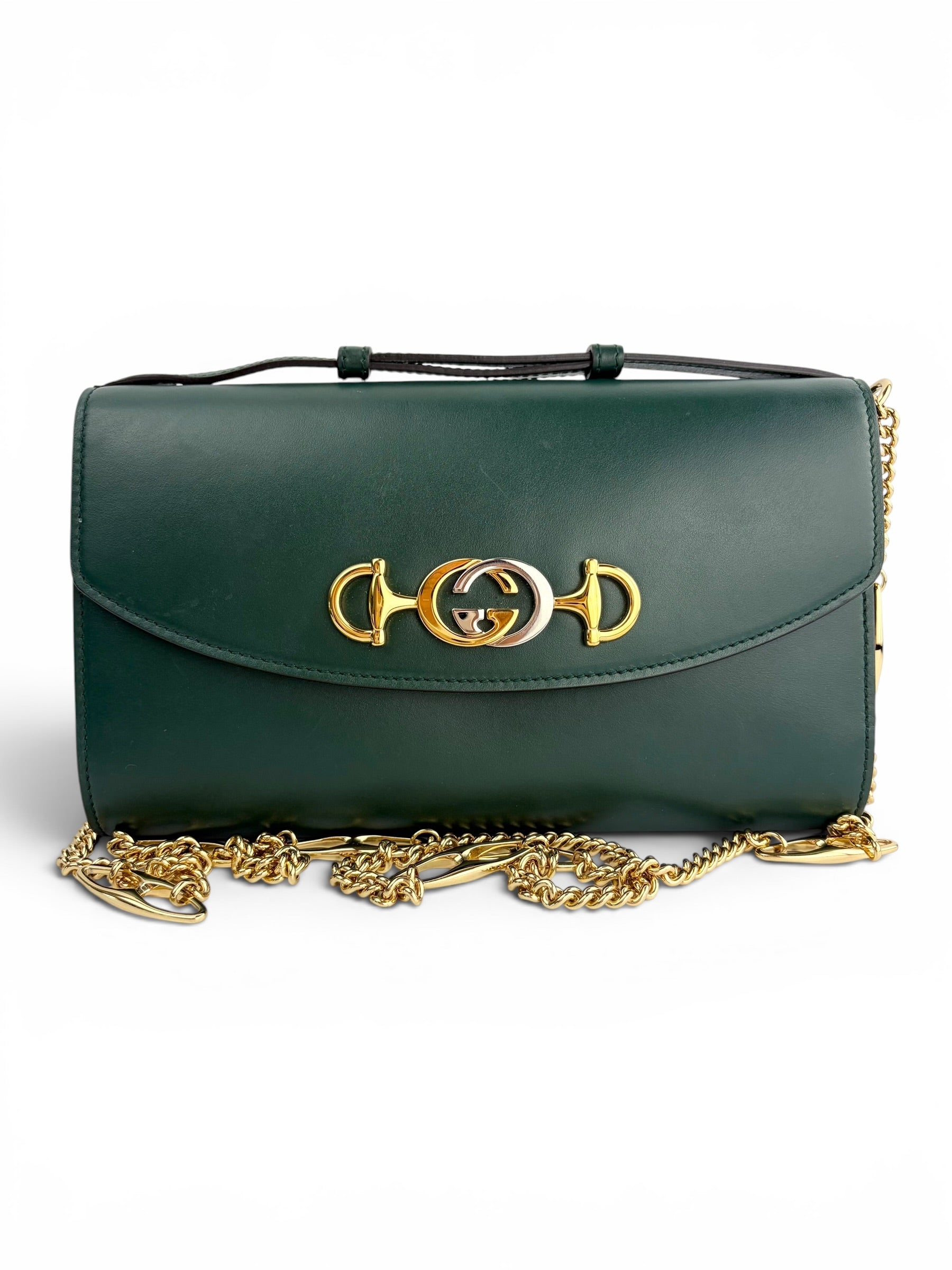 gucci-deep-green-leather-small-zumi-bag-0