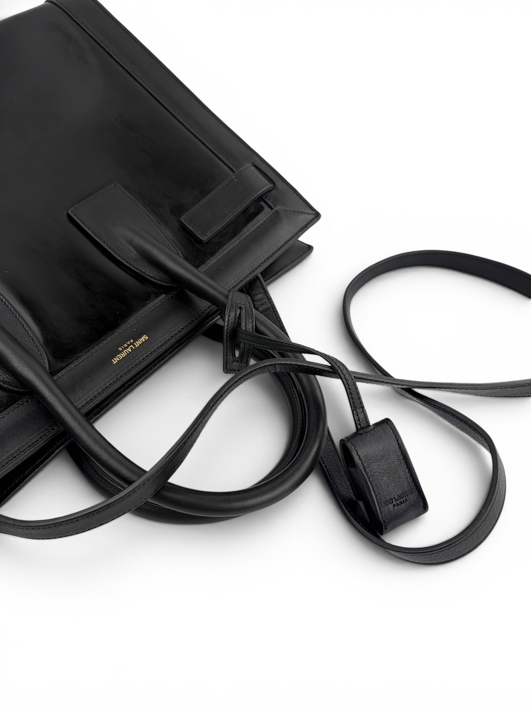 saint-laurent-small-black-leather---patent-sac-de-jour-4