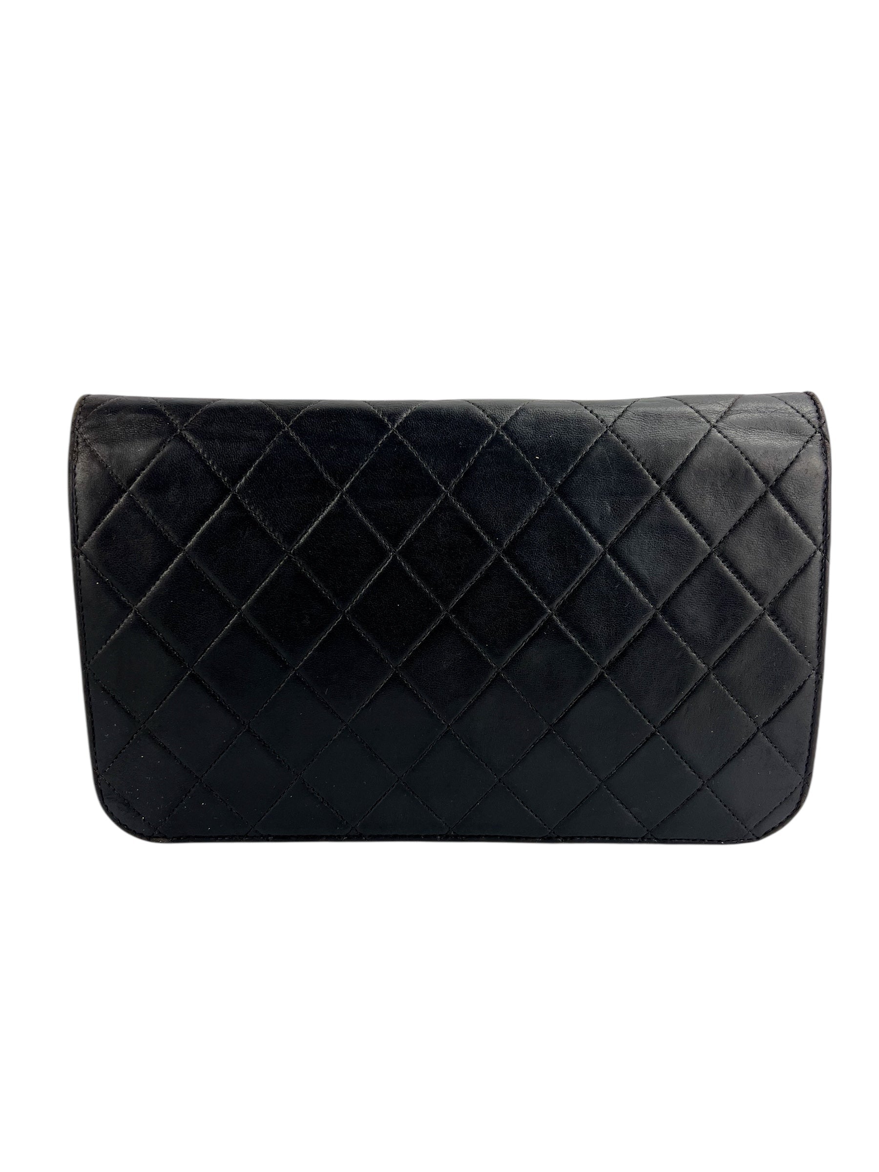 Chanel Black Lambskin Vintage Full Flap