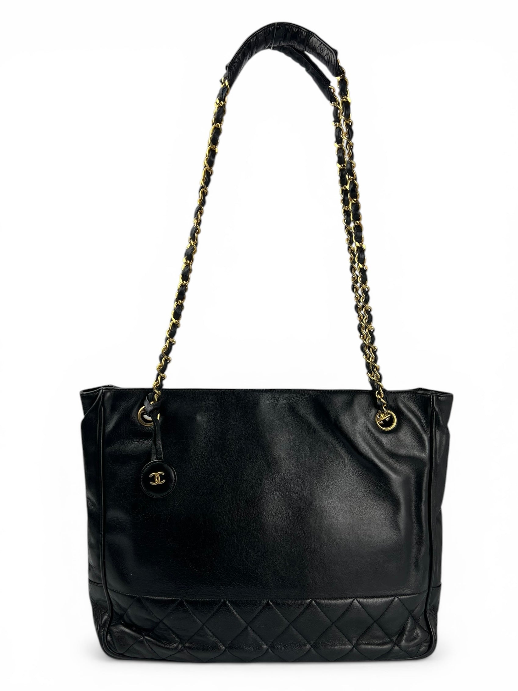 chanel-black-lambskin-vintage-24k-timeless-tote-0