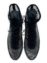 Saint Laurent Black Rhinestone High-Top Sneakers Size 38