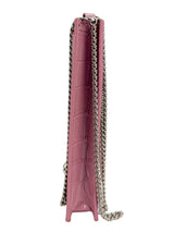 Alexander McQueen Pink Leather Embossed Phone Crossbody