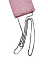 Alexander McQueen Pink Leather Embossed Phone Crossbody