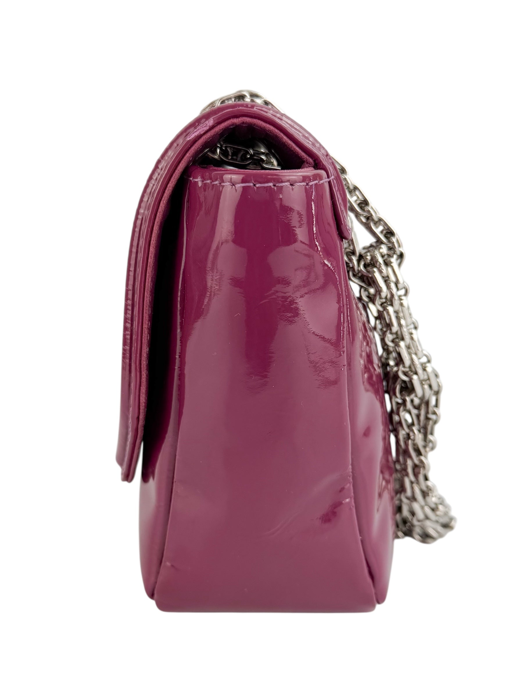 Chanel Purple Patent Leather Mademoiselle Flap Bag