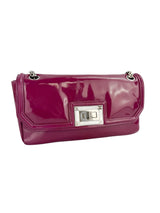 Chanel Purple Patent Leather Mademoiselle Flap Bag