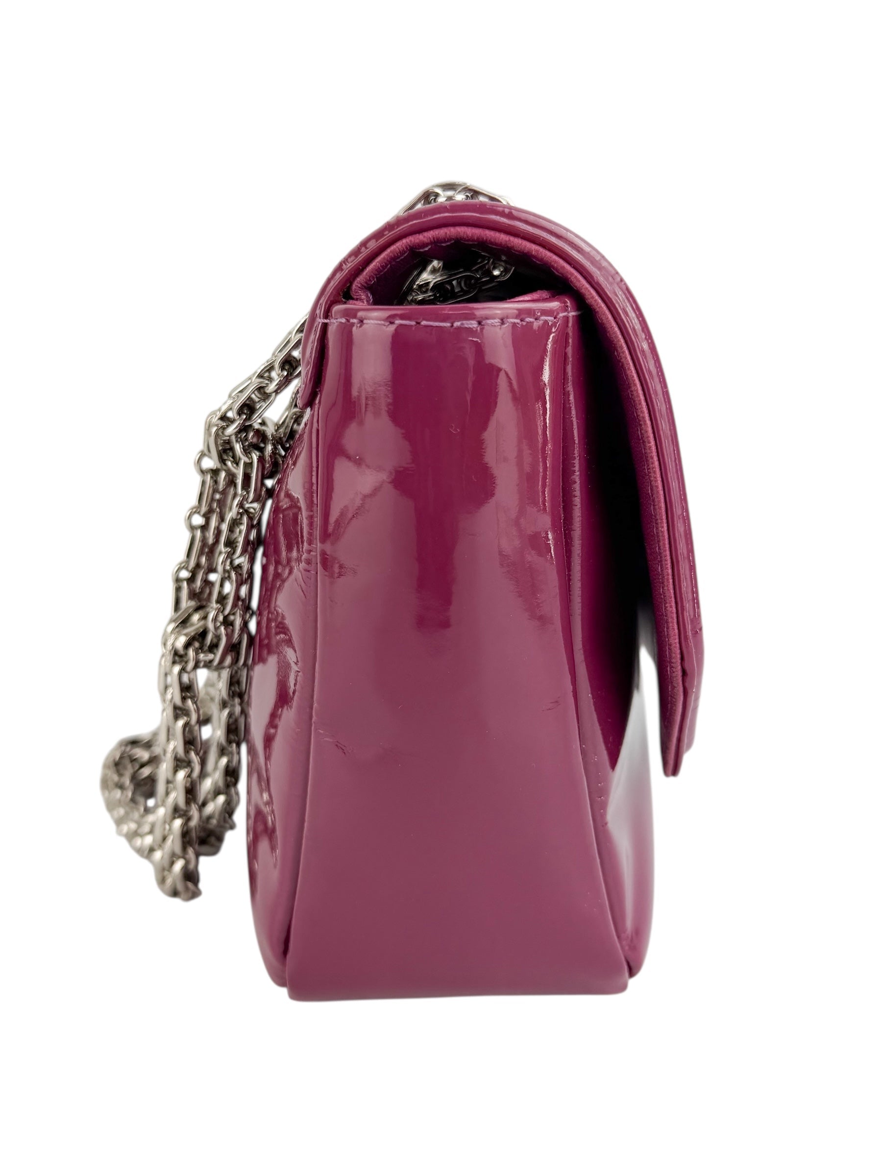 Chanel Purple Patent Leather Mademoiselle Flap Bag