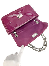 Chanel Purple Patent Leather Mademoiselle Flap Bag