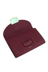 Celine Burgundy Leather Wallet