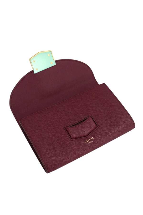 Celine Burgundy Leather Wallet