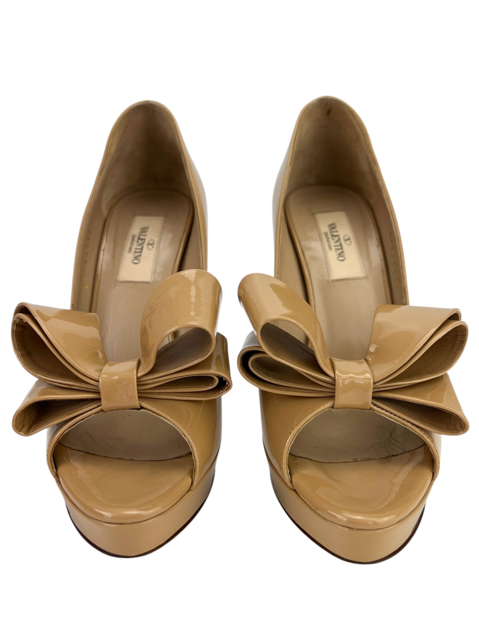 Valentino Beige Bow Heels Size 37