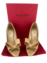 Valentino Beige Bow Heels Size 37