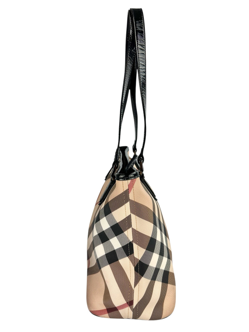 Burberry Medium Regent Tote Nova Check Canvas