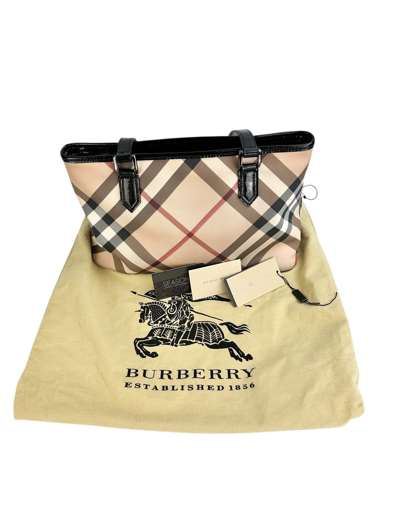 Burberry Medium Regent Tote Nova Check Canvas