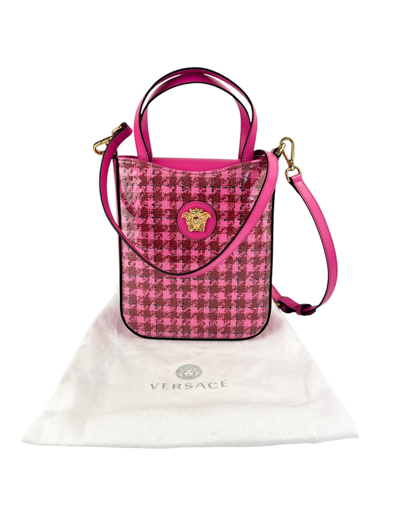 Versace Medusa Pink Top Handle W/ Strap