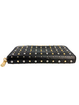Miu Miu Black Studded Full Zip Wallet