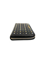 Miu Miu Black Studded Full Zip Wallet