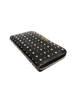 Miu Miu Black Studded Full Zip Wallet