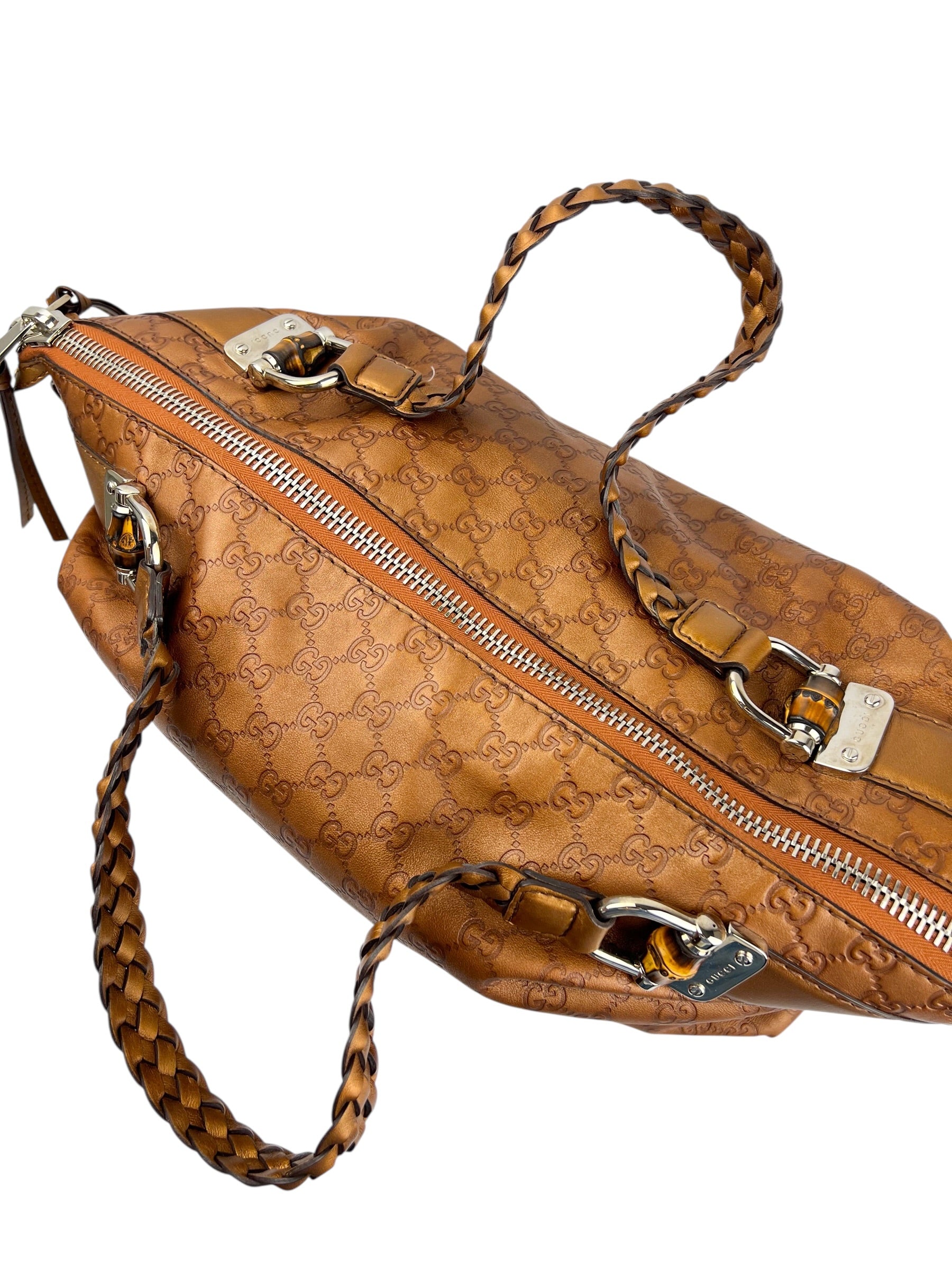 gucci-copper-leather-embossed-monogram-bamboo-tote--11