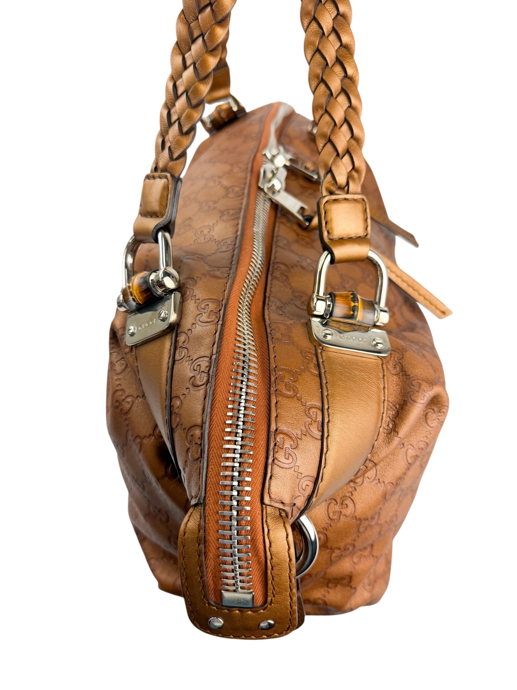 gucci-copper-leather-embossed-monogram-bamboo-tote--10