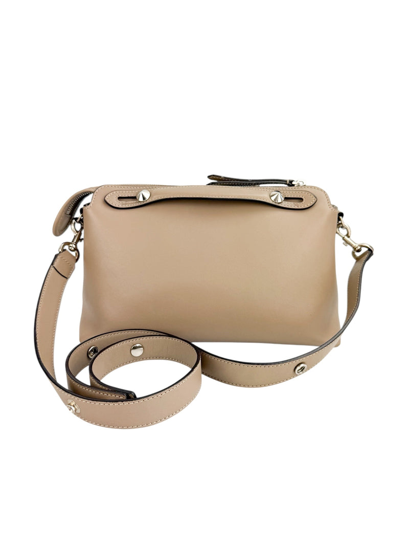 Fendi Gray Leather By The Way Crossbody Medium