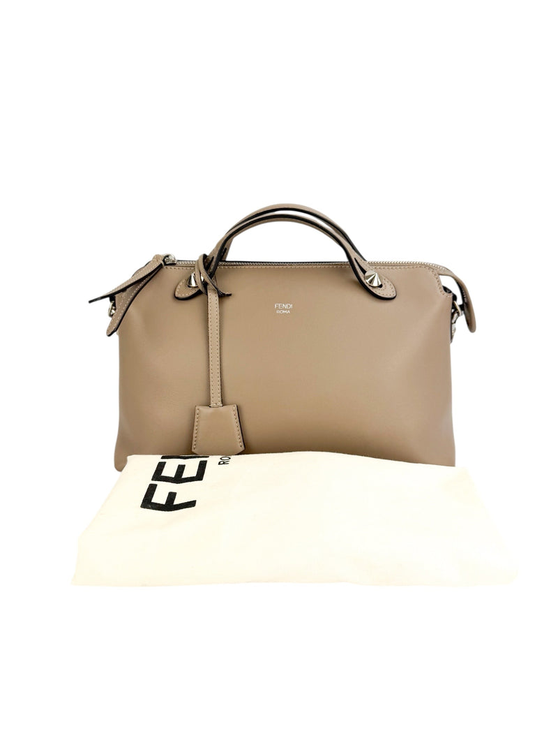 Fendi Gray Leather By The Way Crossbody Medium