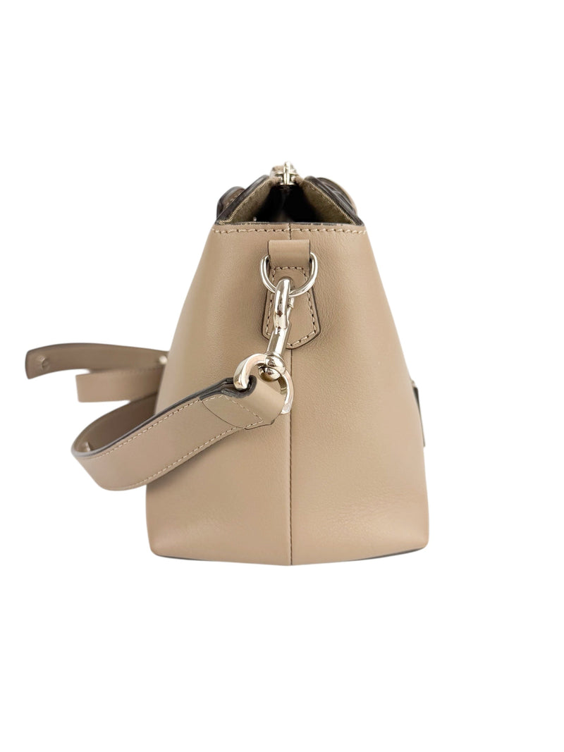 Fendi Gray Leather By The Way Crossbody Medium