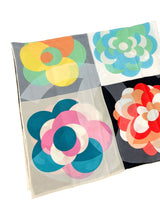 Chanel Multi-Color Camellia Silk Scarf W/ Box