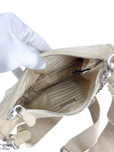 Prada Desert Beige Re-Edition Crossbody (Full Set)