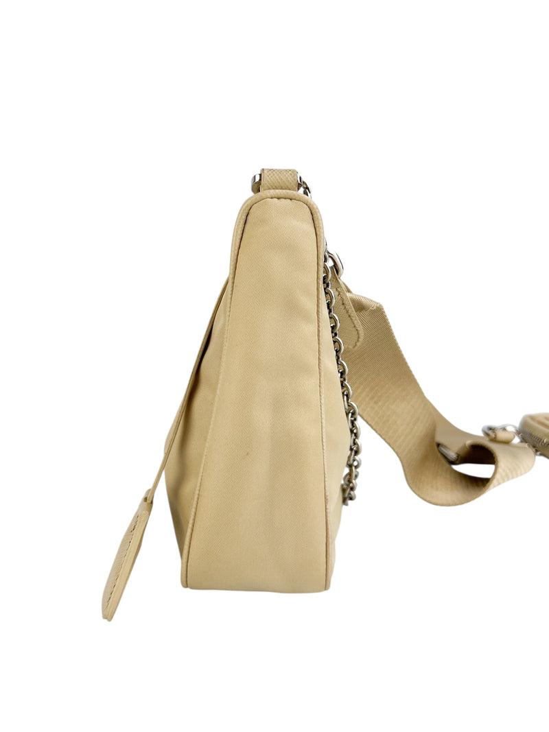 Prada Desert Beige Re-Edition Crossbody (Full Set)