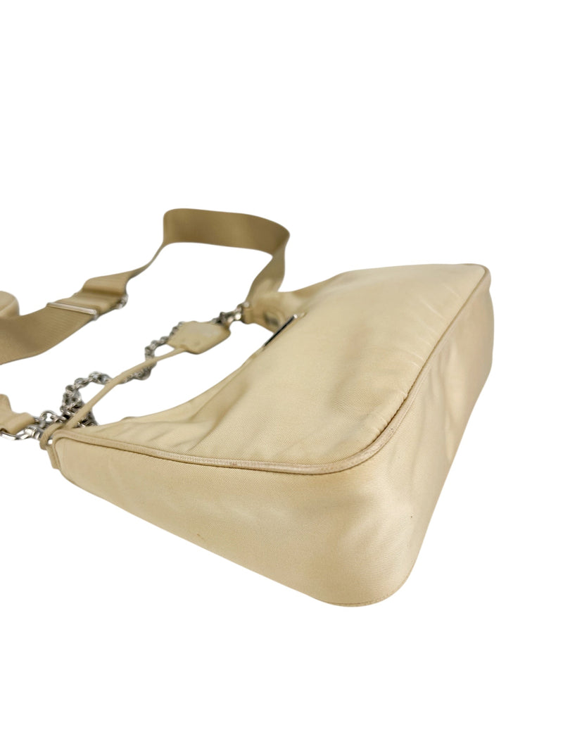 Prada Desert Beige Re-Edition Crossbody (Full Set)