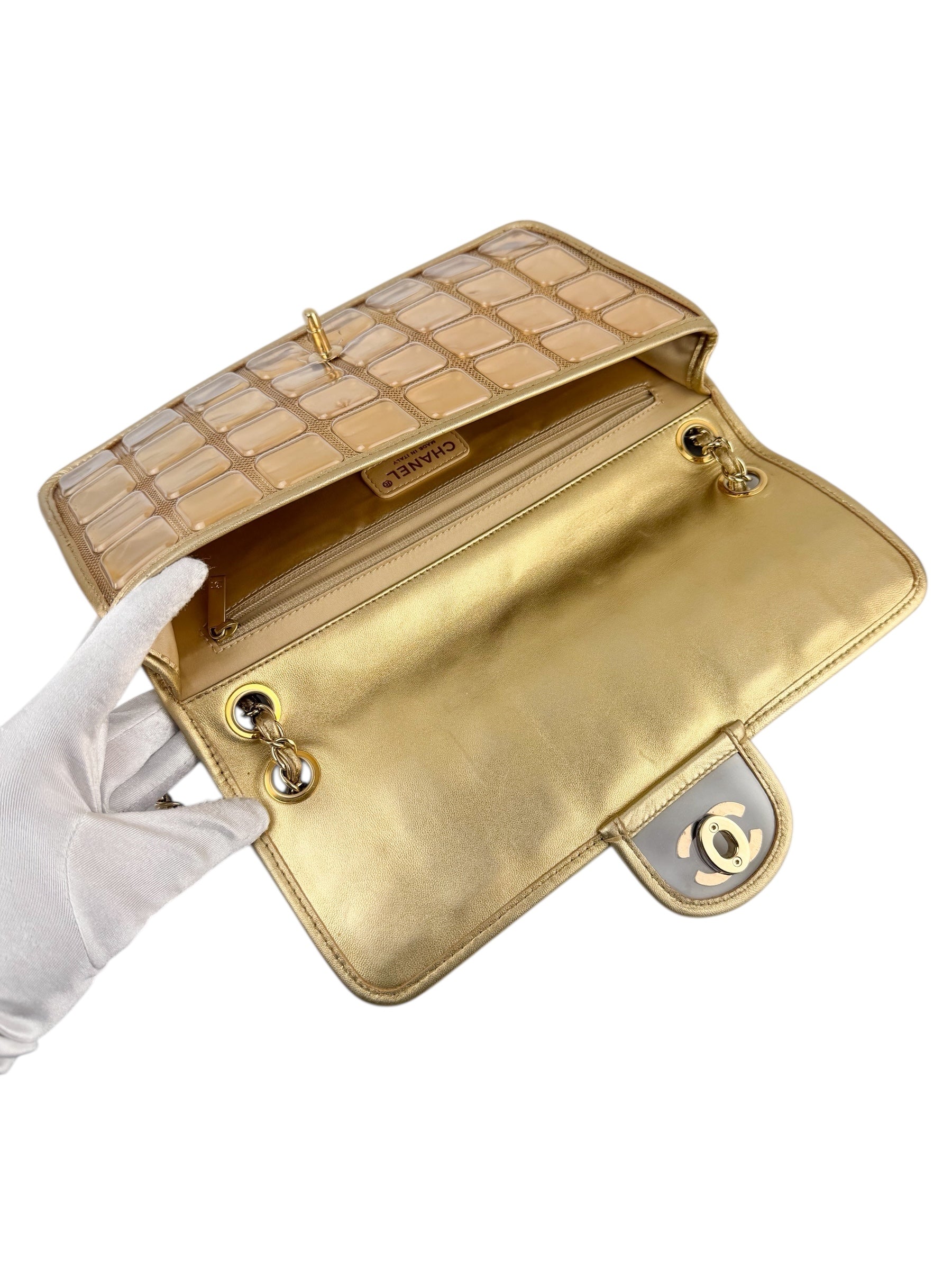 Chanel Ice Cube Flap Bag Quilted Vinyl