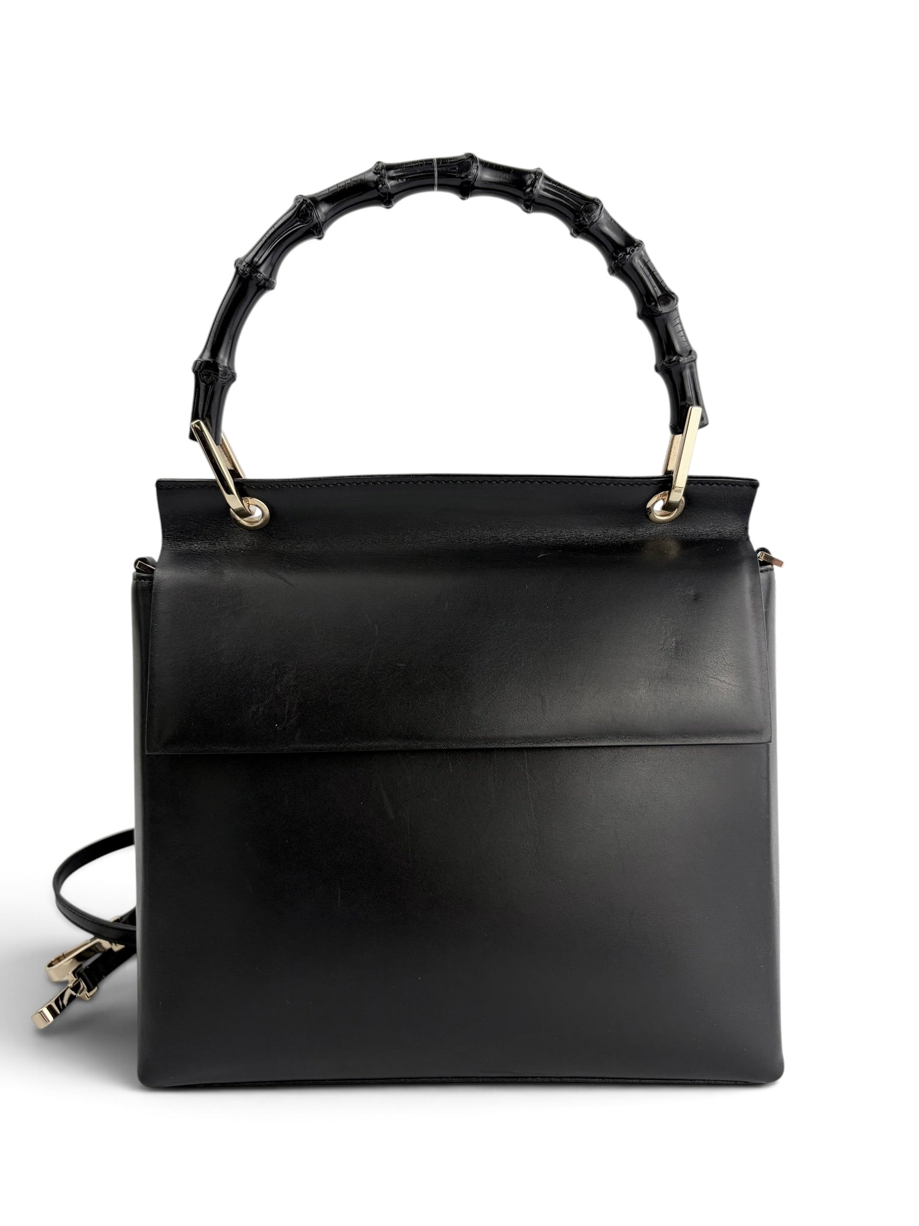 gucci-vintage-black-bamboo-top-handle-0
