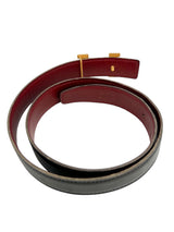 Hermes Black and Red H Belt W/ Gold Hardware Size 65