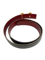 Hermes Black and Red H Belt W/ Gold Hardware Size 65