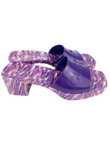 Gucci Purple Rubber Slides