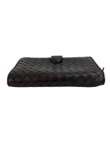 Bottega Veneta Brown Intrecciato Compact Wallet